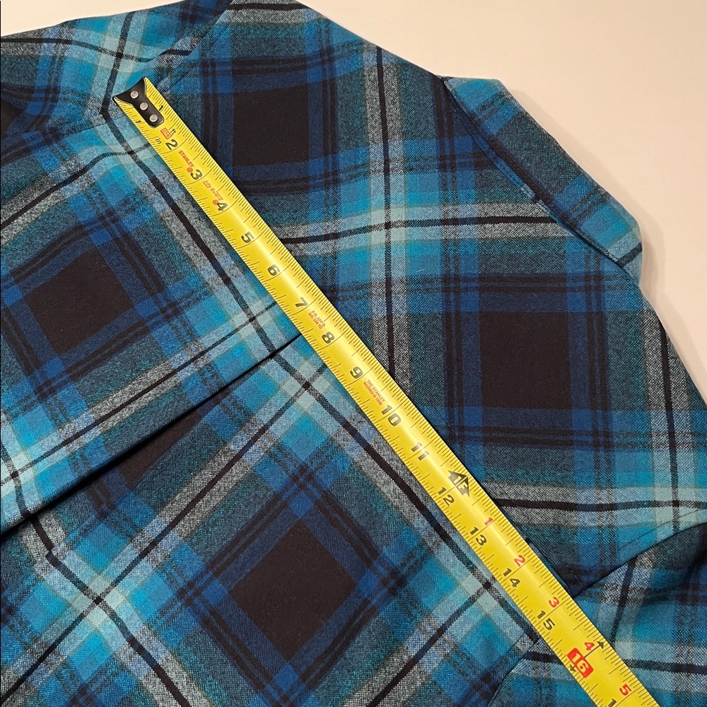 Pendleton Piper‎ UltraLuxe Merino Wool Shirt Soft Short Cropped Pockets Washable - Picture 14 of 16